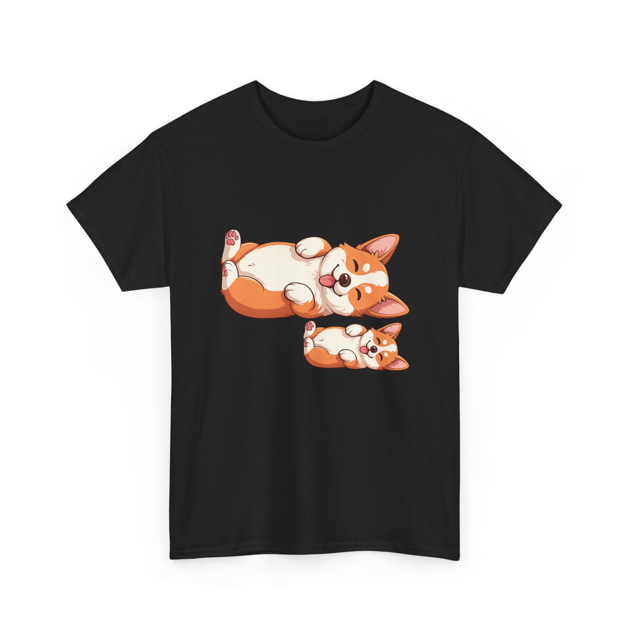 Corgi Pals Cute Cartoon Tee 🐶✨