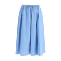 Marni Blue Cotton Midi Skirt