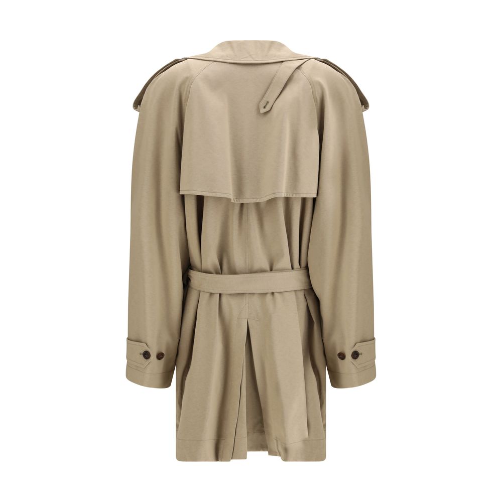 Balenciaga Beige Cotton Trench Coat