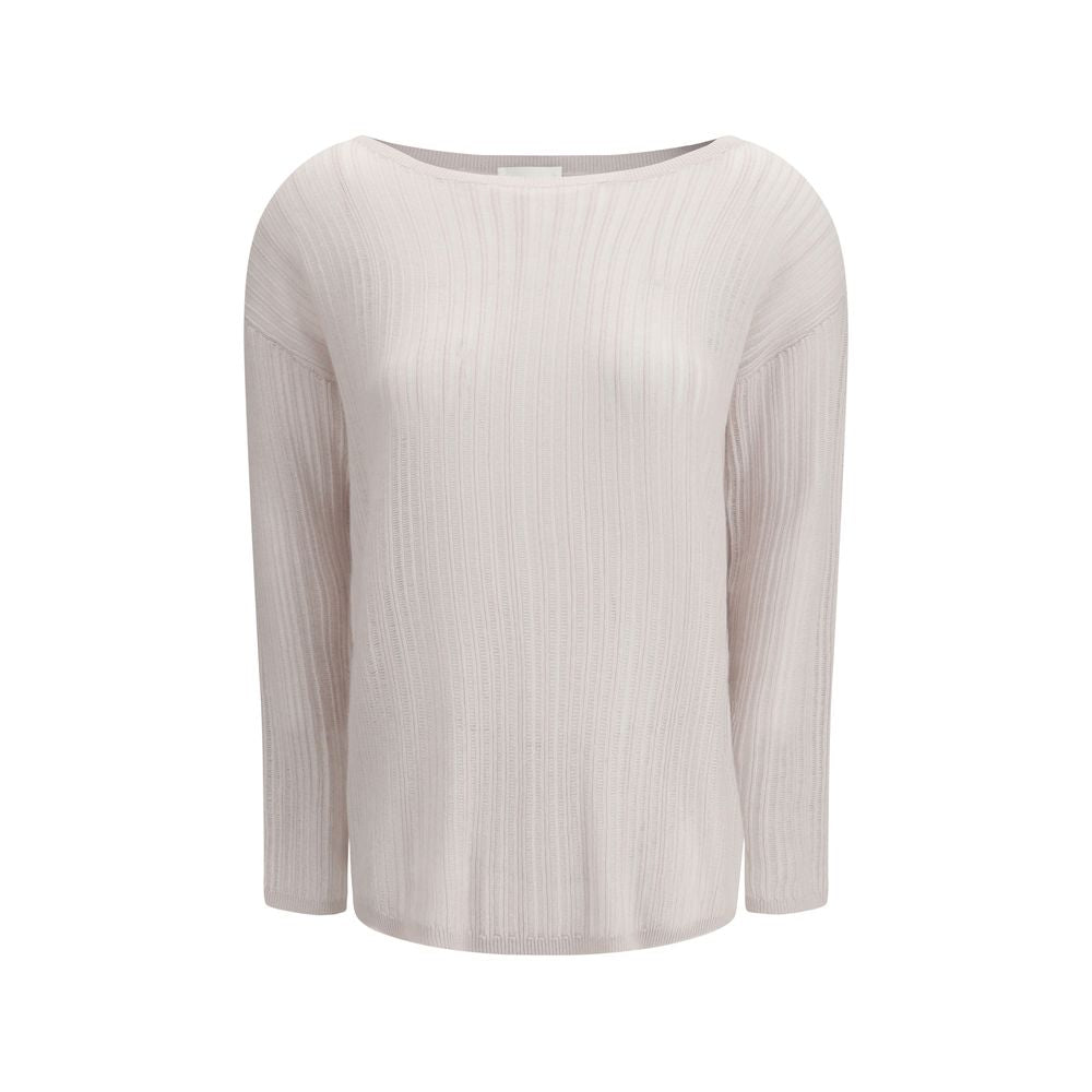 Allude White Cashmere Sweater