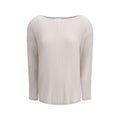 Allude White Cashmere Sweater