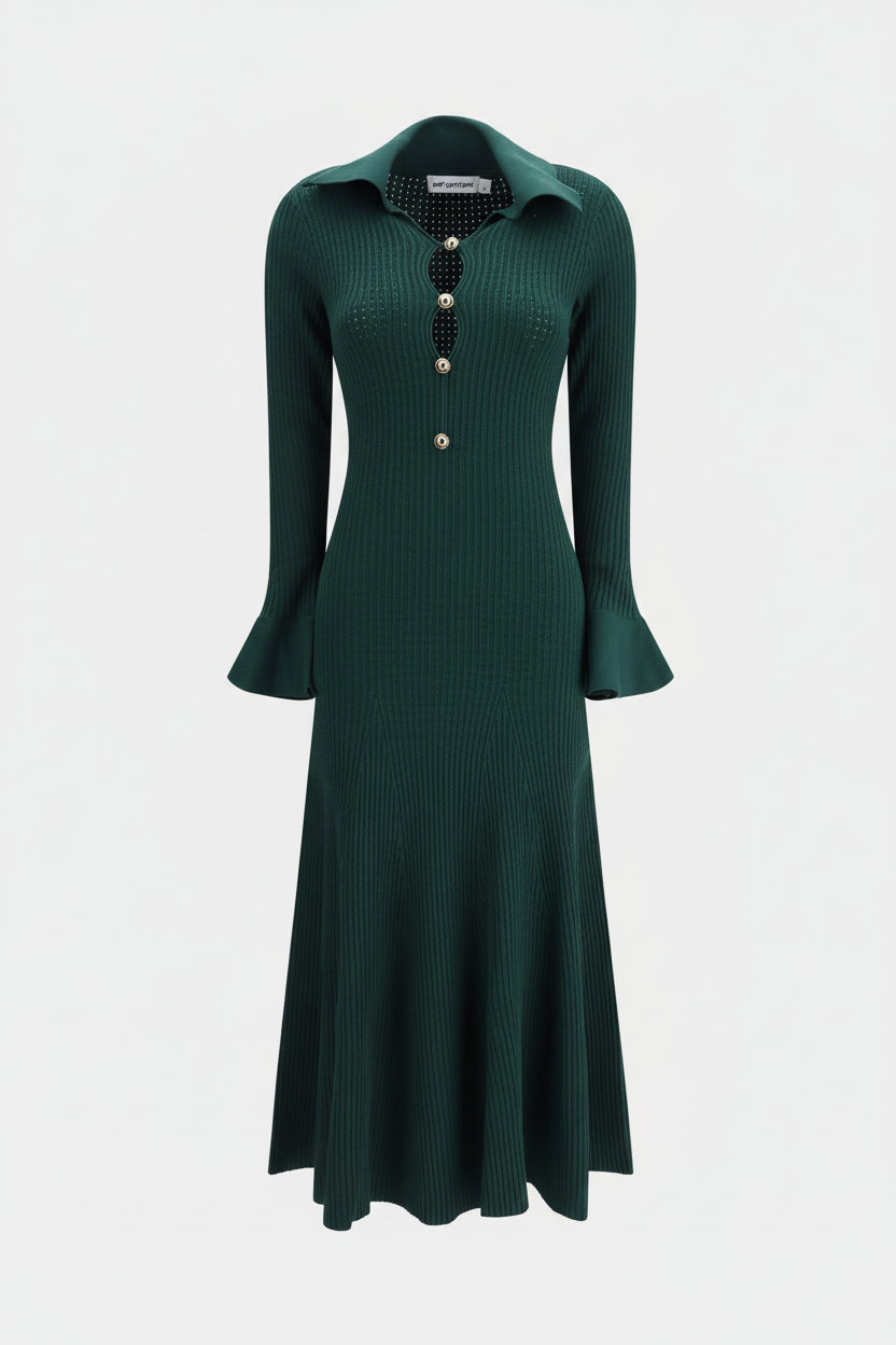 Self-Portrait Bicolor Viscose Casual Dress