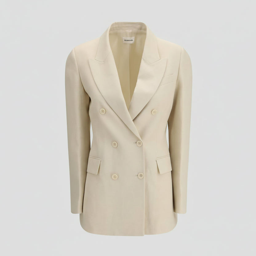 P.A.R.O.S.H. Beige Cotton Blazer