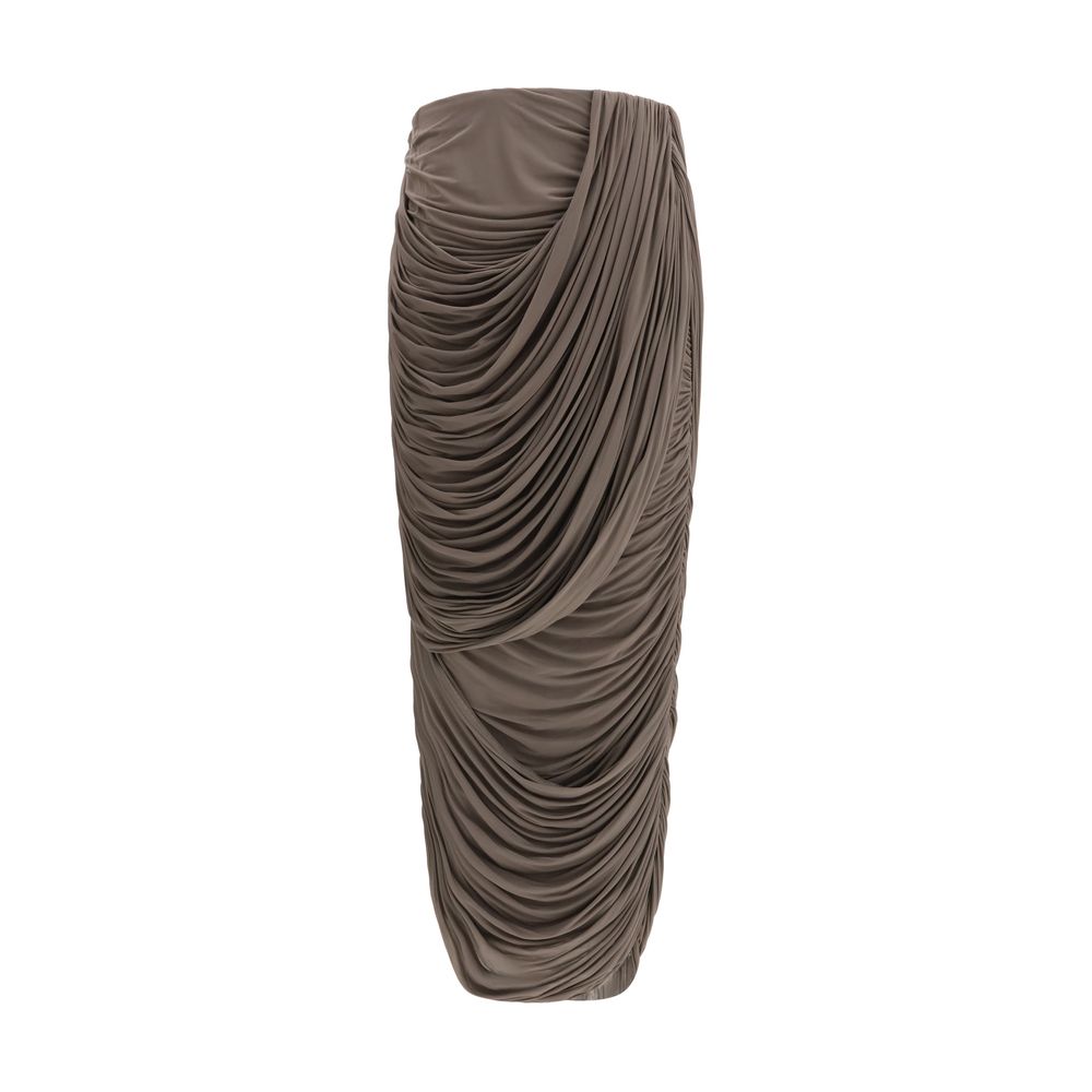 Magda Butrym Brown Copper Midi Skirt