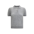 Allude Gray Cashmere Shortsleeve Shirt