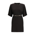 PINKO Black Acetate Casual Dress