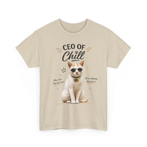 CEO of Chill Cat Graphic Cotton T-Shirt