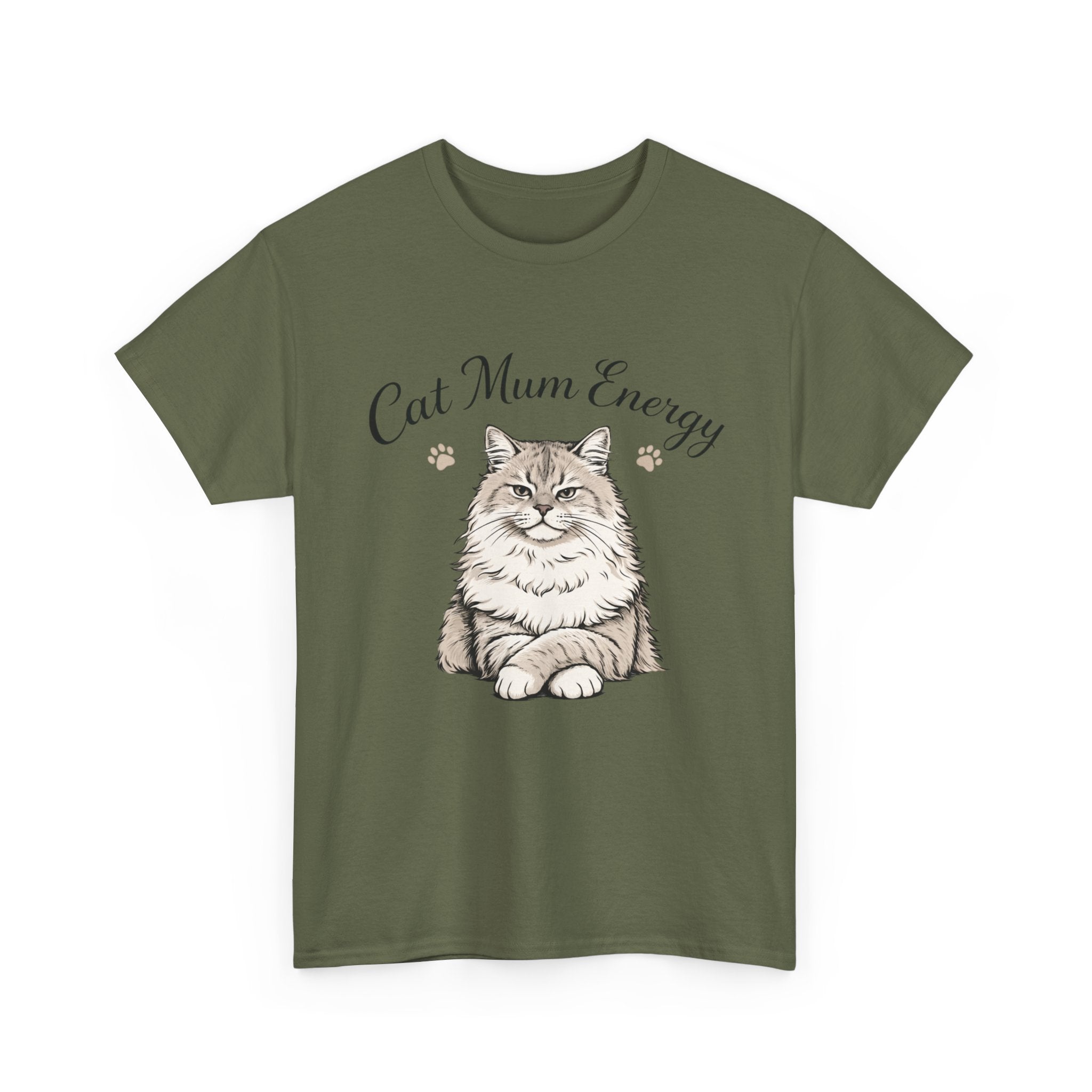 Cat Mum Energy Graphic T-Shirt