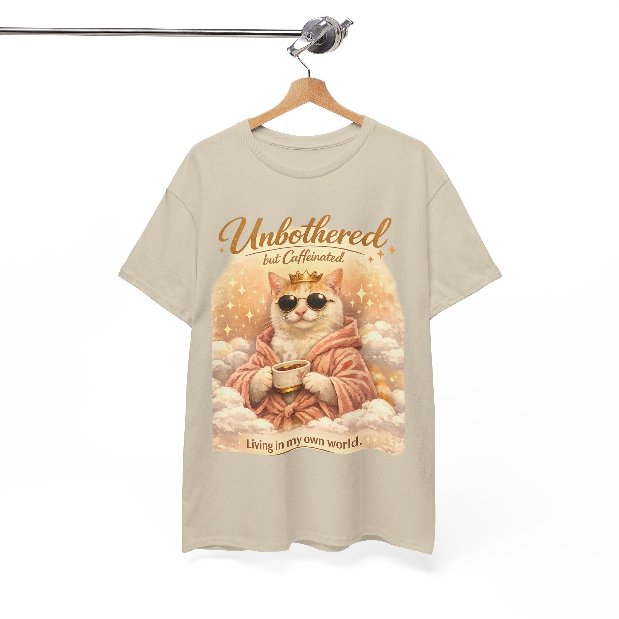 Cat ‘Unbothered but Caffeinated’ Tee ☕🐱