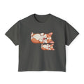 Corgi Pile Women's Boxy Tee — Cute Floppy Corgi Cartoon T-Shirt