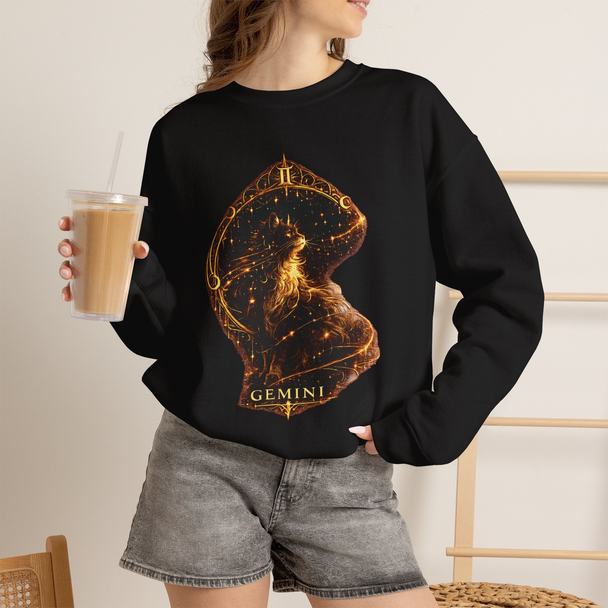 Gemini Cat Zodiac Sweatshirt