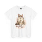 Cat T-Shirt — “Too Glam to Care” ✨🐱