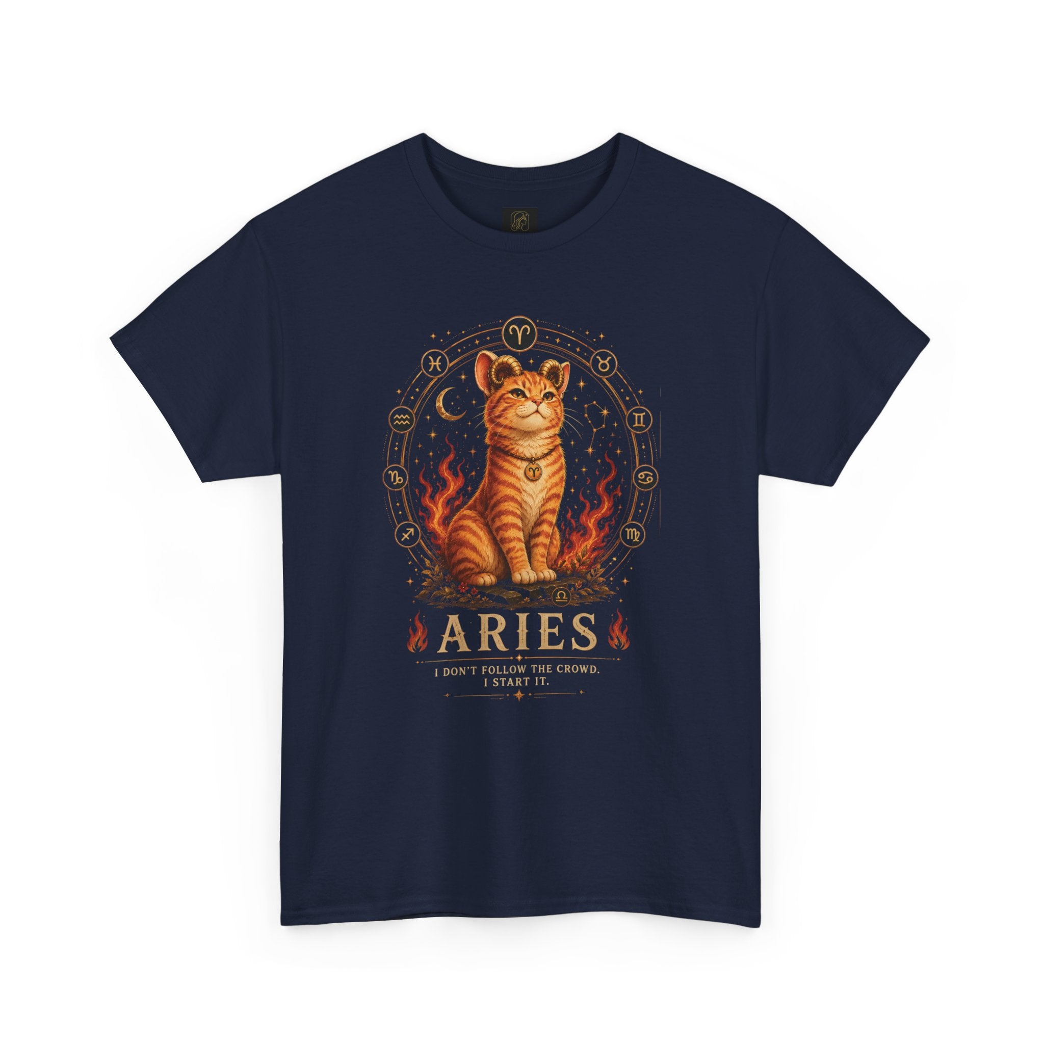 Aries Cat Zodiac Tee