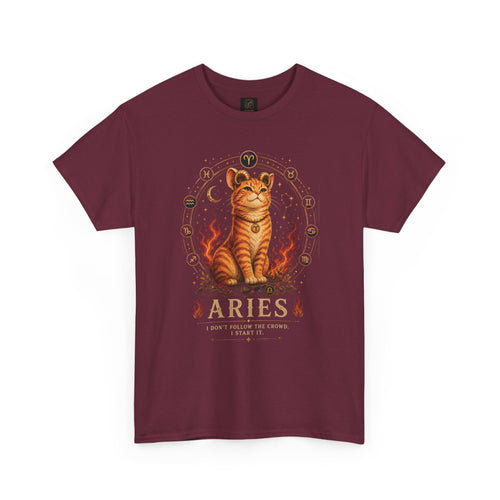 Aries Cat Zodiac Tee