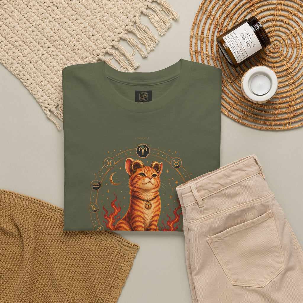 Aries Cat Zodiac Tee