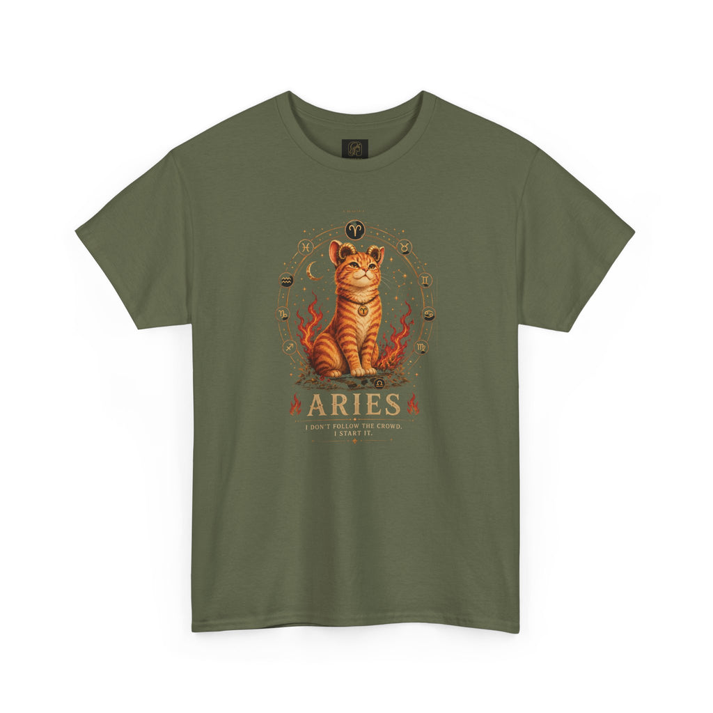 Aries Cat Zodiac Tee
