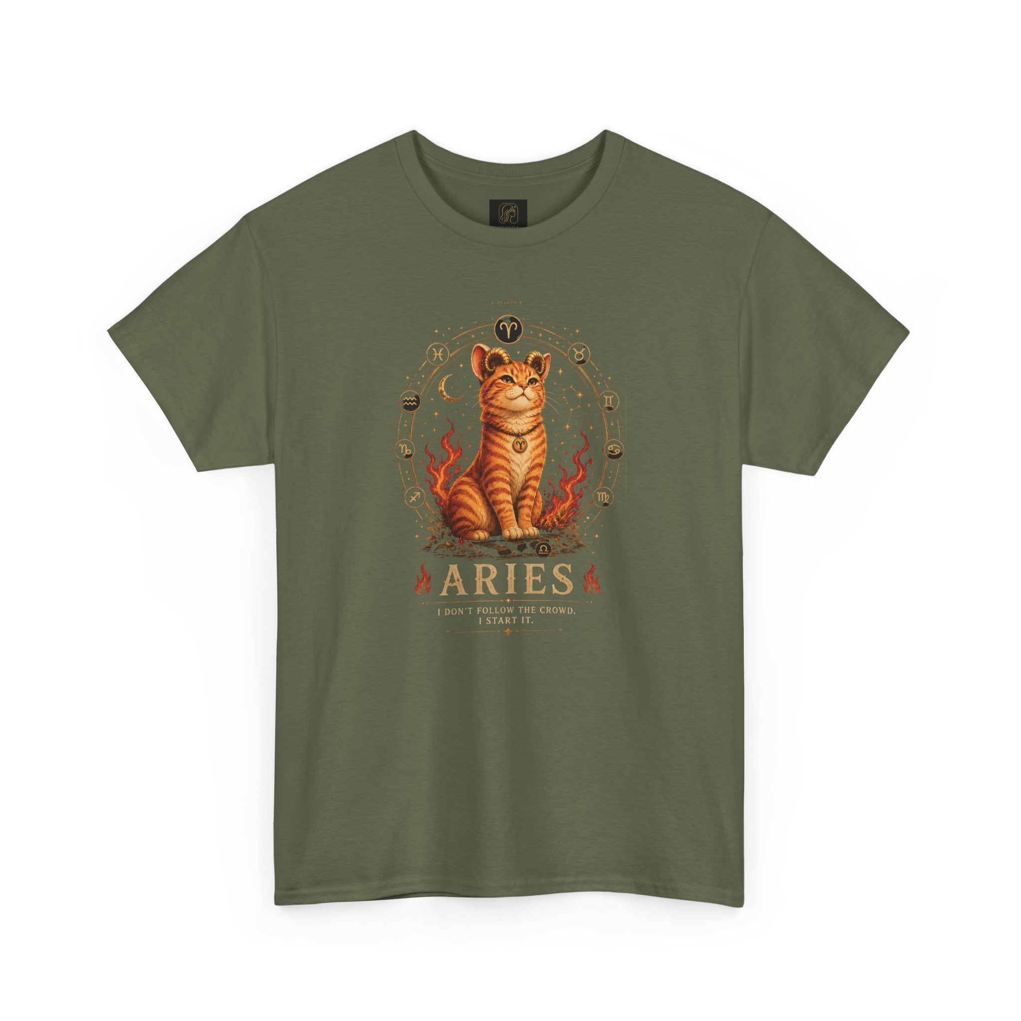 Aries Cat Zodiac Tee