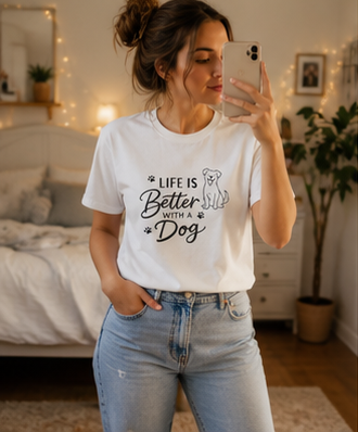 Life Is Better With A Dog Graphic T-Shirt