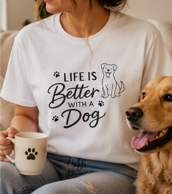 Life Is Better With A Dog Graphic T-Shirt