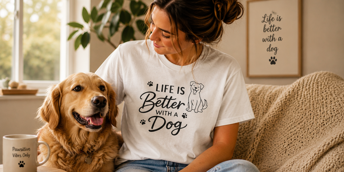 Life Is Better With A Dog Graphic T-Shirt