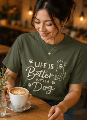 Dog Lover T-Shirt 🐶🤍