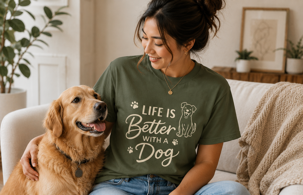 Dog Lover T-Shirt 🐶🤍