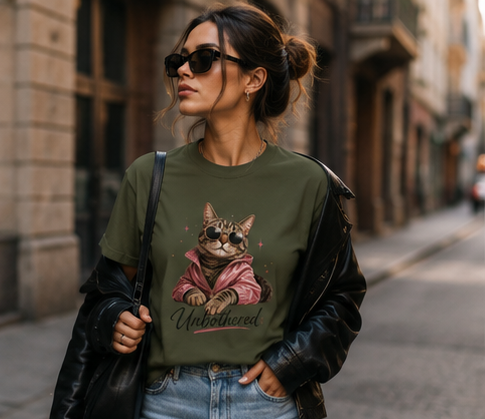Unbothered Cat Graphic T-Shirt
