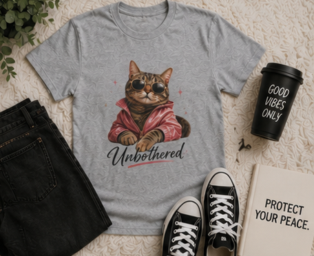Unbothered Cat T-Shirt 😎🐱
