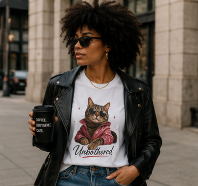Unbothered Cat Graphic T-Shirt