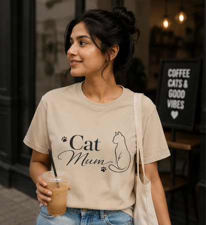 Cat Mum T-Shirt 🐾🤍
