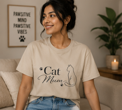 Cat Mum T-Shirt 🐾🤍