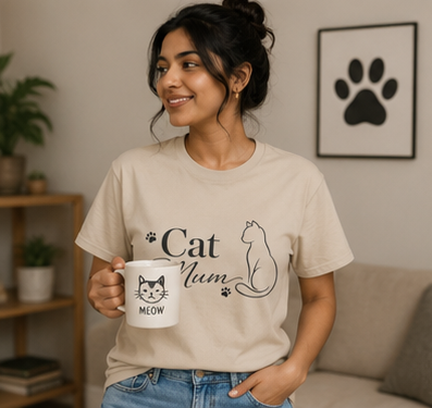 Cat Mum T-Shirt 🐾🤍