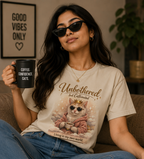 Cat ‘Unbothered but Caffeinated’ Tee ☕🐱