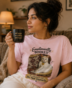Emotionally Booked Cat Graphic T-Shirt