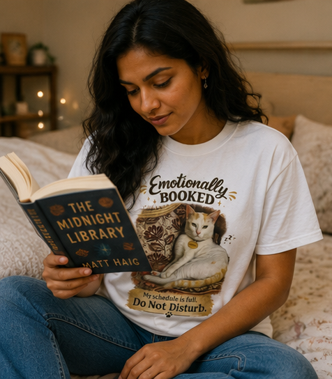 Emotionally Booked Cat T-Shirt 🐱📚