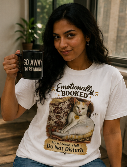 Emotionally Booked Cat T-Shirt 🐱📚