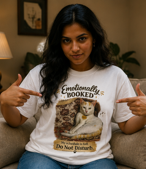 Emotionally Booked Cat T-Shirt 🐱📚