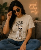 CEO of Chill Cat Graphic Cotton T-Shirt