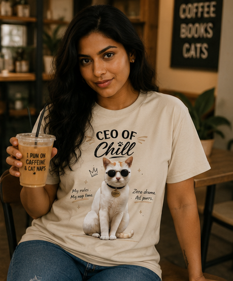 CEO of Chill Cat Graphic Cotton T-Shirt