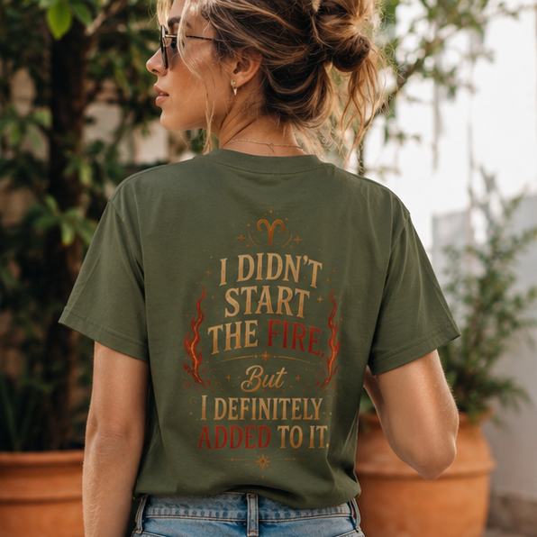 Aries Cat Zodiac Tee
