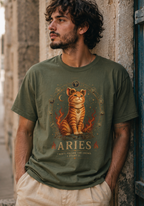 Aries Cat Zodiac Tee
