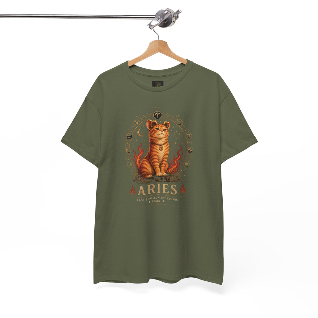 Aries Cat Zodiac Tee