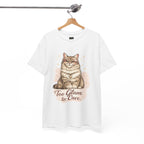 Cat T-Shirt — “Too Glam to Care” ✨🐱