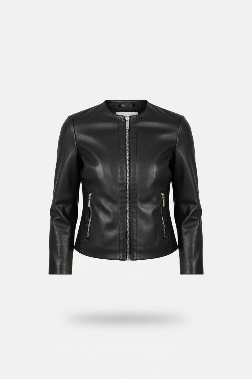 Armani Exchange Black Leather Jacket