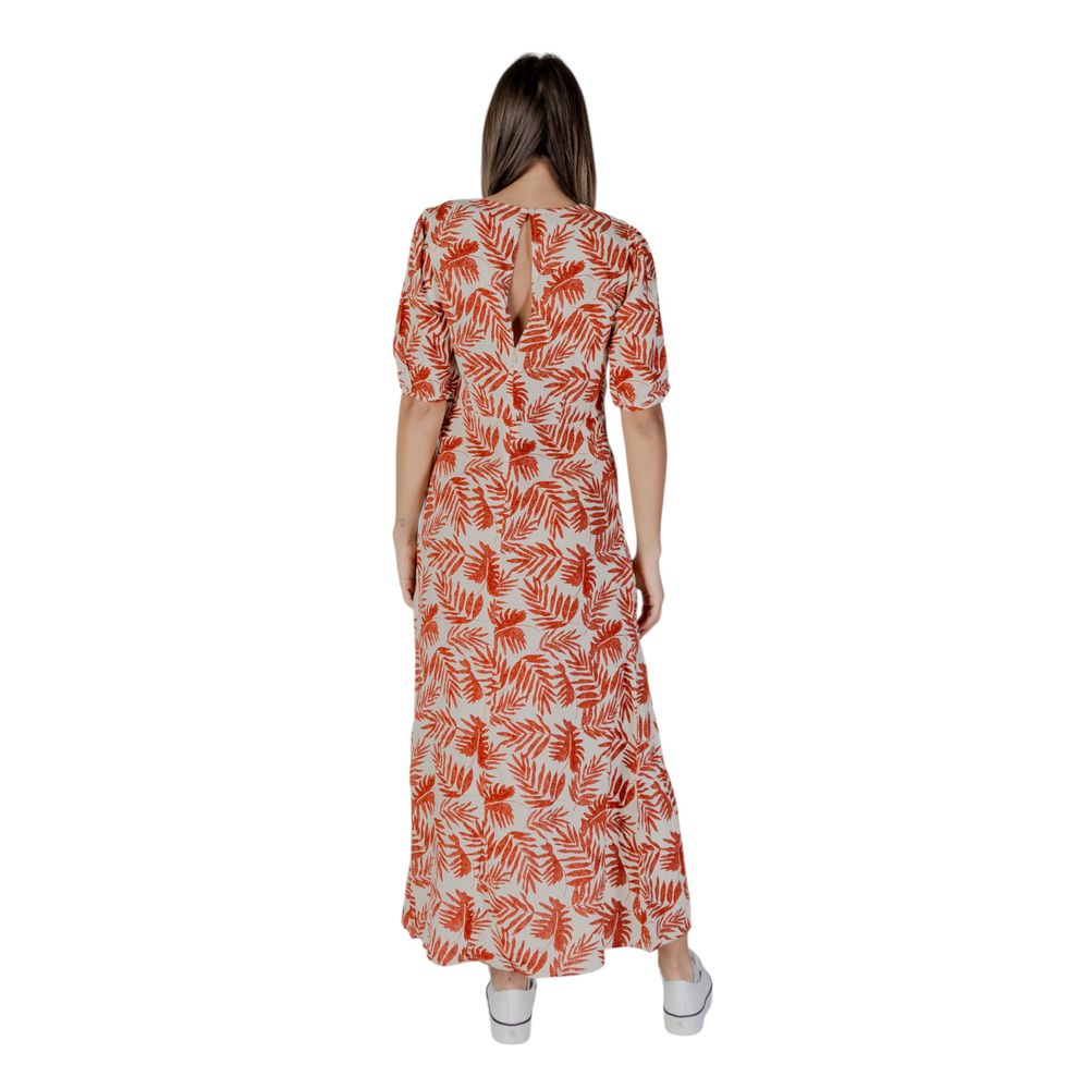 B.Young Red Viscose Long Dress