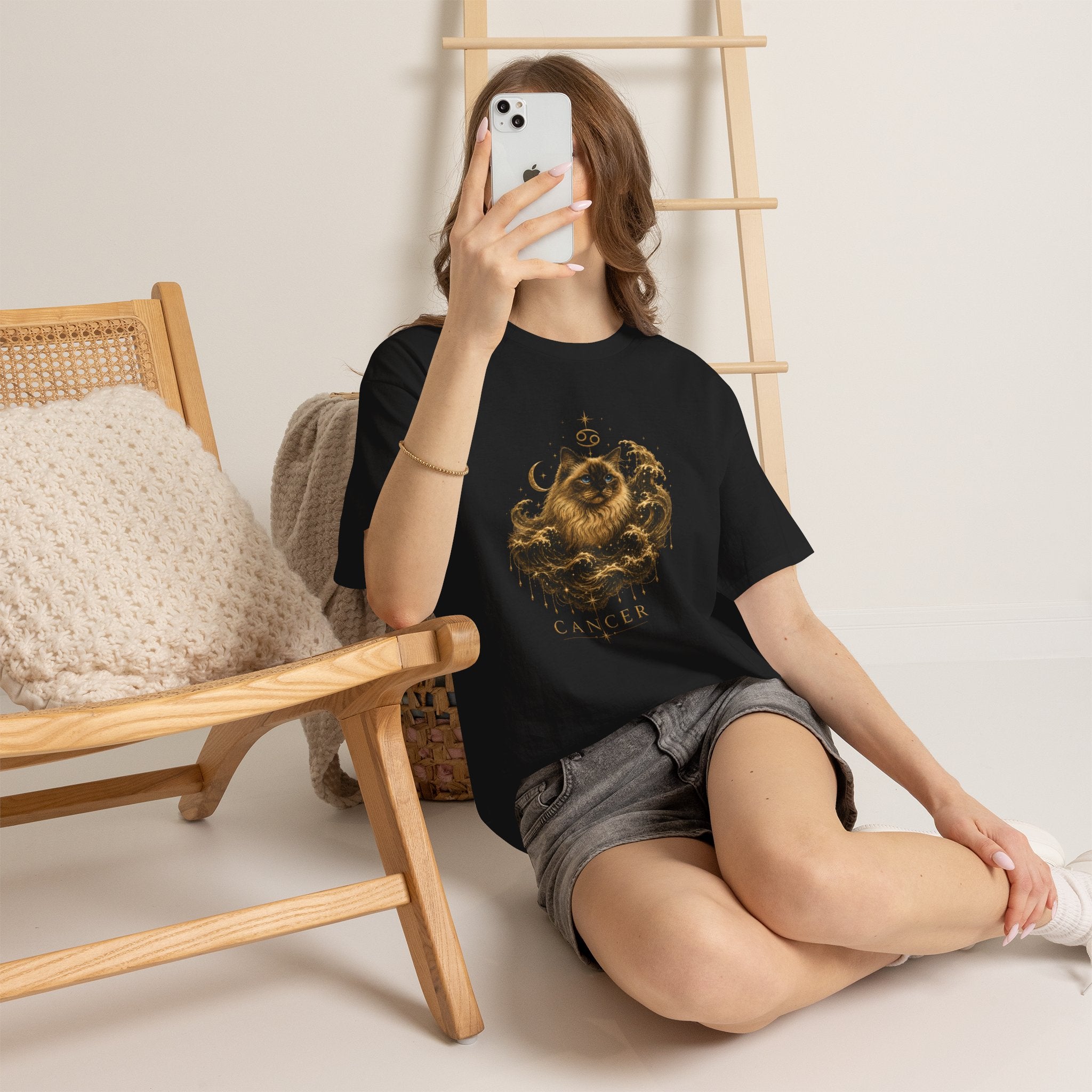 Cancer Zodiac Cat T-Shirt