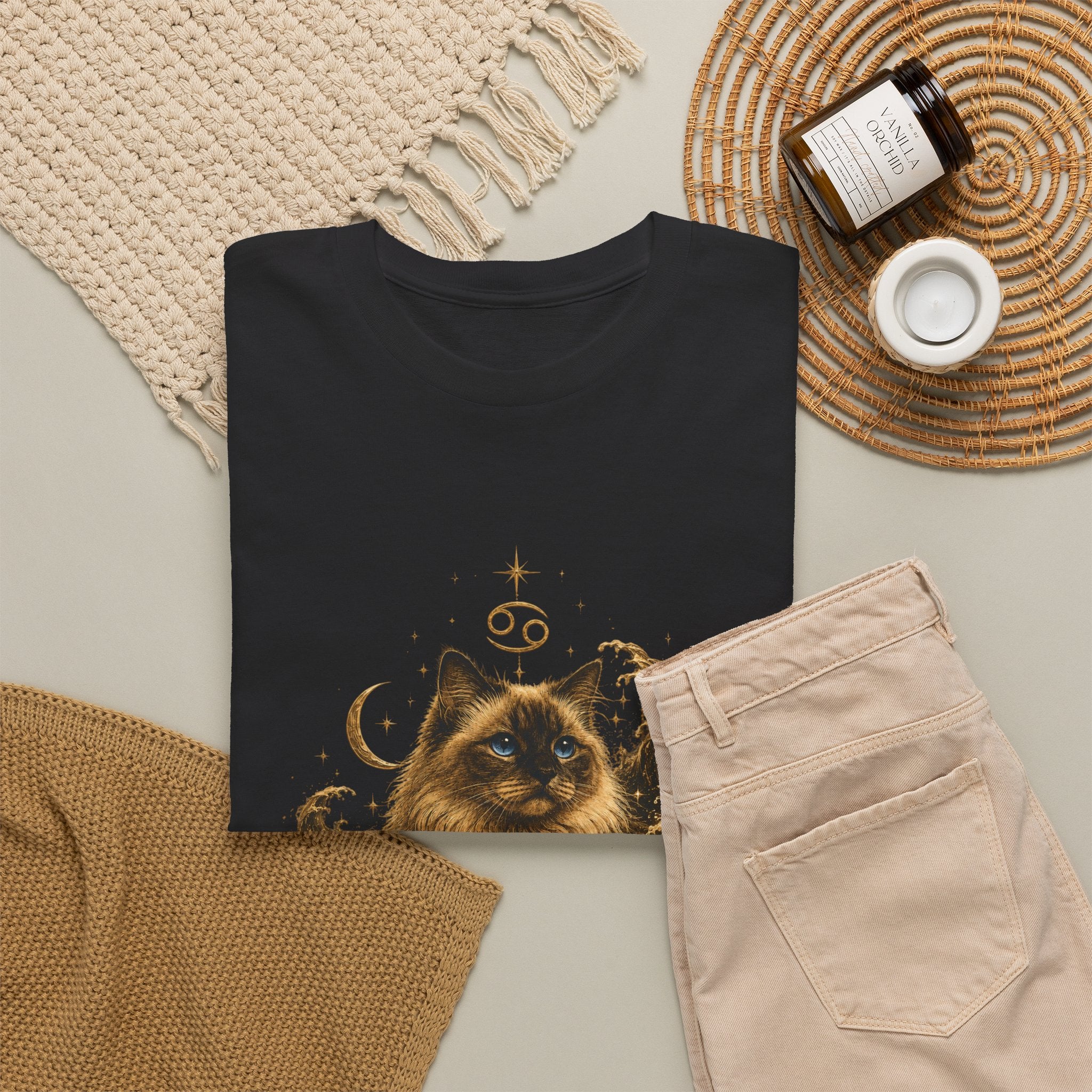 Cancer Zodiac Cat T-Shirt