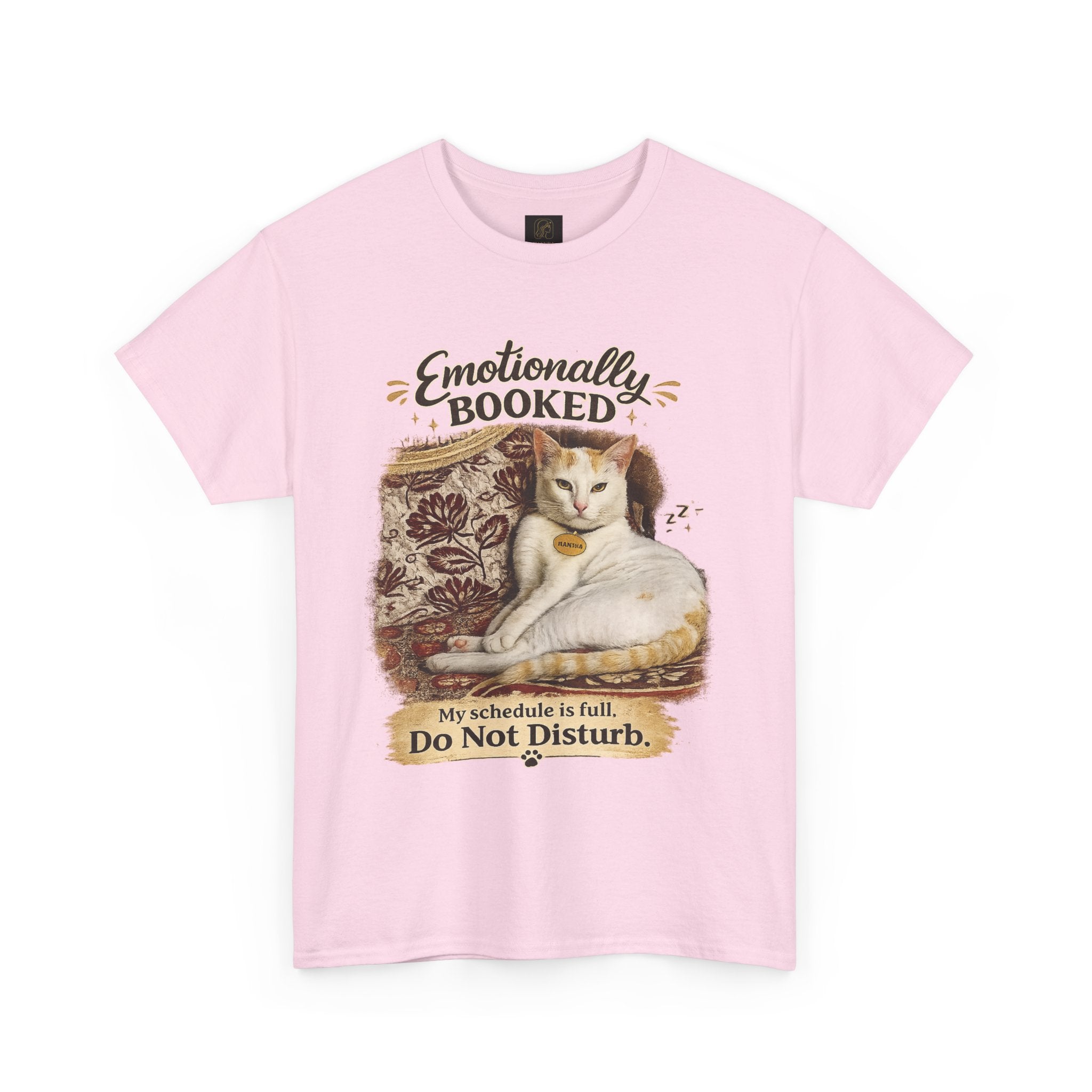 Emotionally Booked Cat Graphic T-Shirt