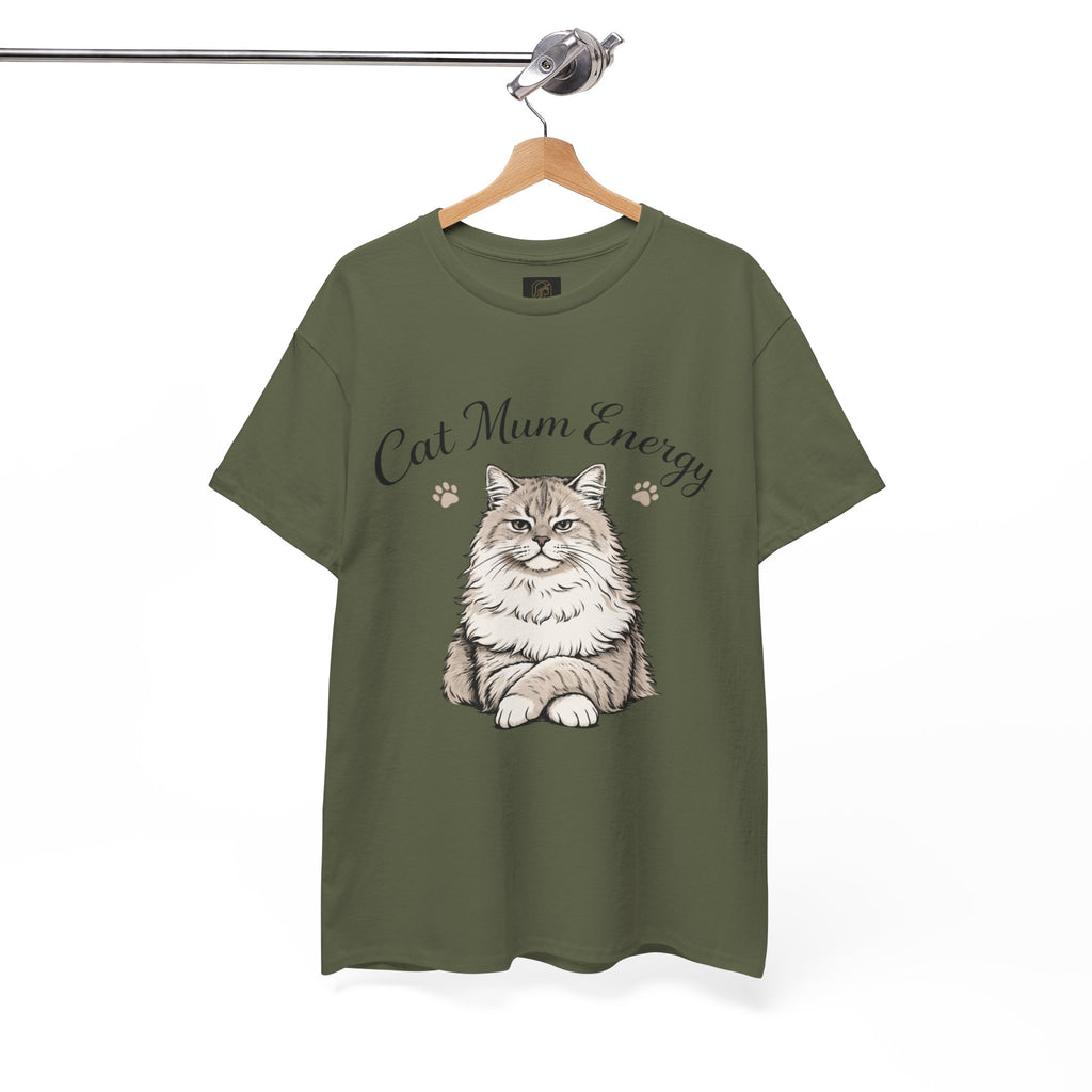 Cat Mum Energy Graphic T-Shirt