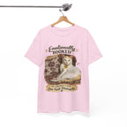 Emotionally Booked Cat Graphic T-Shirt